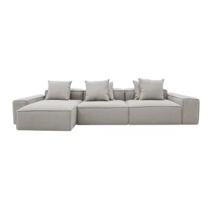 Riley Boucle Pumice Modular Sofa - 3 Seater Chaise by null, a Sofas for sale on Style Sourcebook