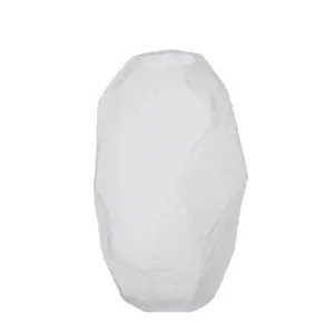 Rufus Vase Frosted Glass White - 27cm by null, a Vases & Jars for sale on Style Sourcebook