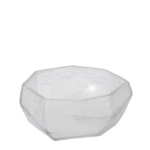 Rufus Bowl Frosted Glass White by null, a Decor for sale on Style Sourcebook