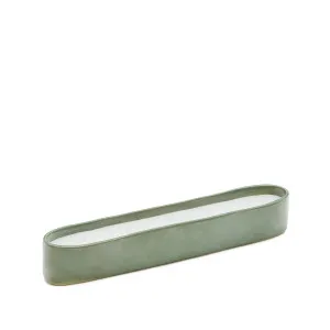 Sapira Ceramic Candle in Green, 6 x 34.5 cm by null, a Garden Decor for sale on Style Sourcebook