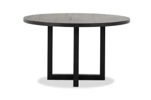 Bronte Round Natural Dining Table, Black, by Lounge Lovers by Lounge Lovers, a Dining Tables for sale on Style Sourcebook
