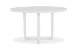 Bronte Round Natural Dining Table, White, by Lounge Lovers by Lounge Lovers, a Dining Tables for sale on Style Sourcebook