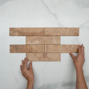 Clay Macy Brick Tile Matt 60 x 250 x 6mm Porcelain by The Blue Space, a Porcelain Tiles for sale on Style Sourcebook