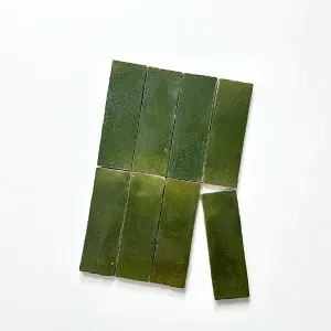 Green Evelyn Handmade Bejmat 50 x 150 x 12mm by The Blue Space, a Ceramic Tiles for sale on Style Sourcebook