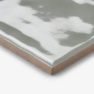 Olive Luca Hand Made Gloss Subway Tile 75 x 150 x 8mm by The Blue Space, a Ceramic Tiles for sale on Style Sourcebook