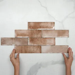 Terracotta Leon Spanish Subway Tile Gloss 69 x 240mm Ceramic by The Blue Space, a Ceramic Tiles for sale on Style Sourcebook
