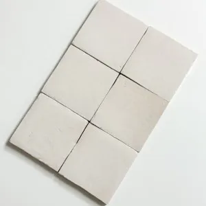 White Evelyn Handmade Zellige 100 x 100 x 12mm by The Blue Space, a Ceramic Tiles for sale on Style Sourcebook
