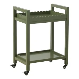 Hudson Bar Cart 61x82.5cm in Olive by OZ Design, a Sideboards, Buffets & Trolleys for sale on Style Sourcebook