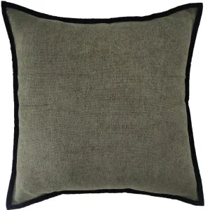 Maya 55cm Square - Seaweed Green | Black Border by null, a Quilts & Bedspreads for sale on Style Sourcebook