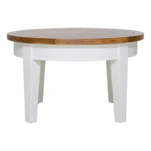 Mango Creek Round Coffee Table 80cm in White / Clear by OZ Design, a Coffee Table for sale on Style Sourcebook