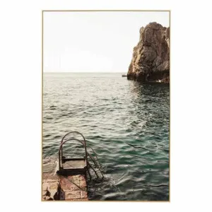 Capri Swim Box Framed Canvas in 72 x 107cm by OZ Design, a Painted Canvases for sale on Style Sourcebook