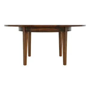 Mango Creek Round Ext Dining Table 100-140cm in Rustic Chocolate by OZ Design, a Dining Tables for sale on Style Sourcebook