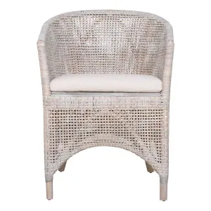 Skylar Dining Chair in Rattan Grey Wash by OZ Design, a Dining Chairs for sale on Style Sourcebook