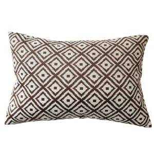Gistel Cushion 40x60cm Lumbar - Chocolate Brown Diamond Shape by null, a Cushions, Decorative Pillows for sale on Style Sourcebook