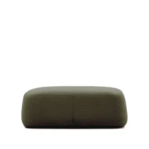 Martina dark green bouclé footrest 123 x 85 cm by null, a Ottomans for sale on Style Sourcebook
