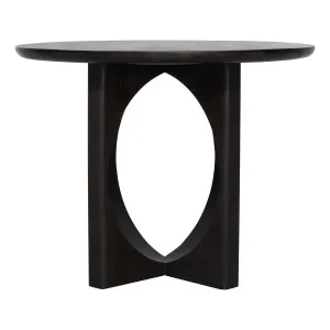 Duke Round Dining Table 100cm in Mangowood Black by OZ Design, a Dining Tables for sale on Style Sourcebook