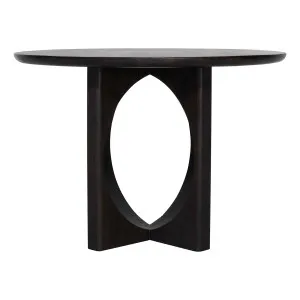 Duke Round Dining Table 120cm in Mangowood Black by OZ Design, a Dining Tables for sale on Style Sourcebook