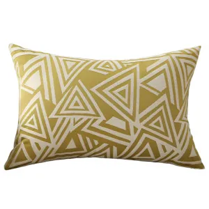 Gistel Cushion 40x60cm Lumbar - Yellow Triangle Shape by null, a Cushions, Decorative Pillows for sale on Style Sourcebook