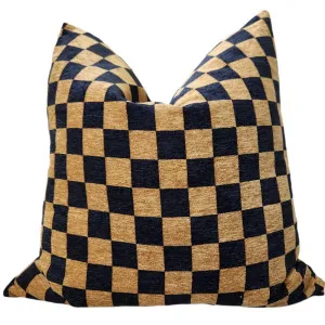 Urban Chic 55cm Square - Black and Burnt Orange Check by null, a Cushions, Decorative Pillows for sale on Style Sourcebook