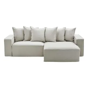 Ella 1.5 Seater Sofa + Chaise RHF in Lis Beige by OZ Design, a Sofas for sale on Style Sourcebook