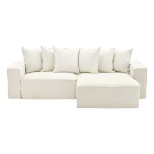 Ella 1.5 Seater Sofa + Chaise RHF in Lis White by OZ Design, a Sofas for sale on Style Sourcebook