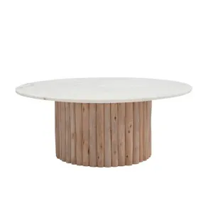 Hanno Coffee Table White Marble & Wood by null, a Coffee Table for sale on Style Sourcebook