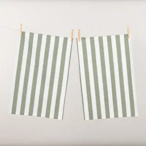 Cucina Stripe Tea Towel Twin Pack - 100% Cotton, White - Canningvale by Canningvale_Cucina, a Tea Towels for sale on Style Sourcebook