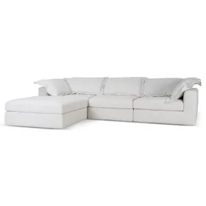 Daniyal 3 Seater Chaise Sofa - Pebble Beige by Interior Secrets - AfterPay Available by Interior Secrets, a Sofas for sale on Style Sourcebook