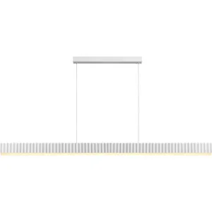 Calibo Prinia Modern Fluted 1532mm Linear Pendant Light White by Calibo, a Pendant Lighting for sale on Style Sourcebook