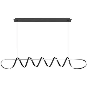 Calibo Bulbul Modern Spiral 2000mm LED Linear Pendant Light Black by Calibo, a Pendant Lighting for sale on Style Sourcebook