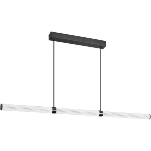 Calibo Charm Modern Fluted 2000mm Linear Pendant Light Black by Calibo, a Pendant Lighting for sale on Style Sourcebook
