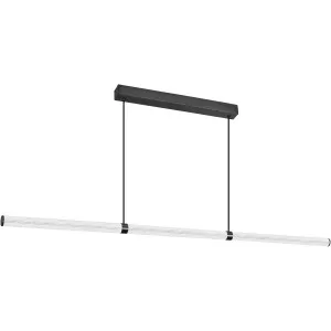 Calibo Charm Modern Fluted 2500mm Linear Pendant Light Black by Calibo, a Pendant Lighting for sale on Style Sourcebook