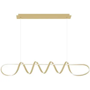Calibo Bulbul Modern Spiral 1500mm LED Linear Pendant Light Brass by Calibo, a Pendant Lighting for sale on Style Sourcebook