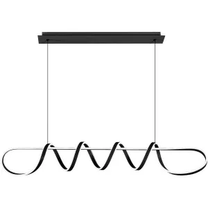 Calibo Bulbul Modern Spiral 1500mm LED Linear Pendant Light Black by Calibo, a Pendant Lighting for sale on Style Sourcebook