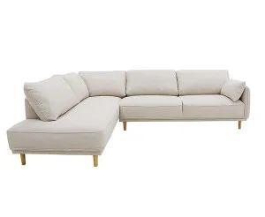 Hudson Terminal Left Facing Sofa Plaza Pearl Brown - 3 Seater by null, a Sofas for sale on Style Sourcebook