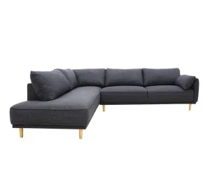 Hudson Terminal Left Facing Sofa Plaza Flint Grey - 3 Seater by null, a Sofas for sale on Style Sourcebook