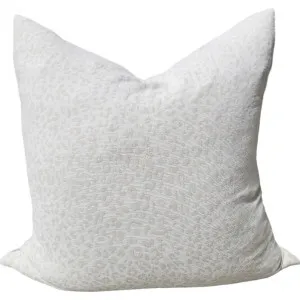 Leopard Jacquard Cotton Cushion Square 55cm - Off White | Natural by null, a Cushions, Decorative Pillows for sale on Style Sourcebook