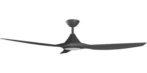 Calibo Smart CloudFan 60" (1520mm) ABS DC Ceiling Fan with 20W CCT LED Light and Remote Black by Calibo, a Ceiling Fans for sale on Style Sourcebook