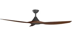 Calibo Smart CloudFan 60" (1520mm) ABS Energy Efficient DC Ceiling Fan and Remote Black & Koa by Calibo, a Ceiling Fans for sale on Style Sourcebook