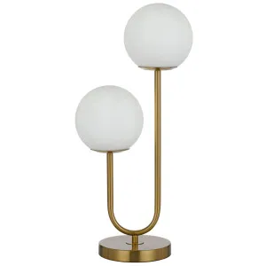 Telbix Eterna 2 Light Table Lamp (E27) Antique Gold by Telbix, a Table & Bedside Lamps for sale on Style Sourcebook