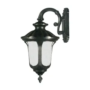 Waterford Antique Black Wall Light IP44 Medium by Lighting Inspirations, a Outdoor Lighting for sale on Style Sourcebook