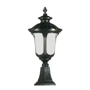 Waterford Antique Black Pillar Mount Light IP44 Medium by Lighting Inspirations, a Outdoor Lighting for sale on Style Sourcebook