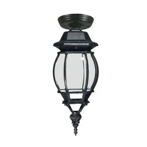 Flinders Antique Black Under Eave Light IP12 Small by Lighting Inspirations, a Outdoor Lighting for sale on Style Sourcebook