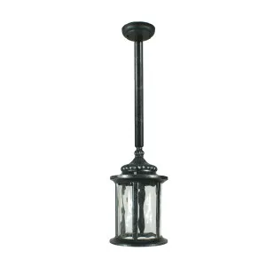 Station Lantern Style Pendant Light Antique Black by Lighting Inspirations, a Pendant Lighting for sale on Style Sourcebook