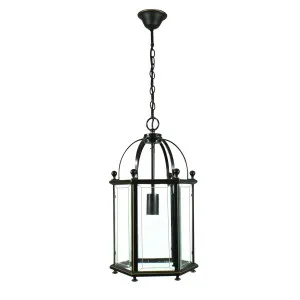 Country Bronze Lantern Pendant Light Small by Lighting Inspirations, a Pendant Lighting for sale on Style Sourcebook