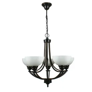 Houston Bronze Chain Pendant Light 5 Light by Lighting Inspirations, a Pendant Lighting for sale on Style Sourcebook