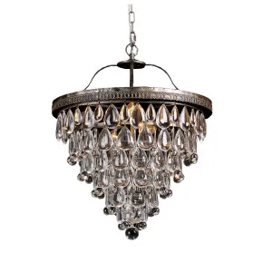 Bronze Cascade Crystal Drop Pendant Light Medium by Lighting Inspirations, a Pendant Lighting for sale on Style Sourcebook