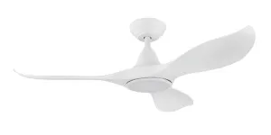 Eglo Noosa 46" DC Indoor/Outdoor Ceiling Fan with LED Light and Remote Control Matte White by Eglo, a Ceiling Fans for sale on Style Sourcebook