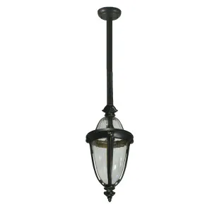 Large Rod IP44 Mayfair Pendant Light Antique Bronze by Lighting Inspirations, a Pendant Lighting for sale on Style Sourcebook