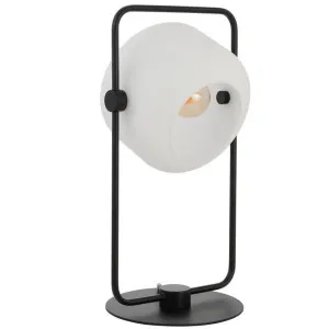Telbix Rocha Table Lamp Black and Opal by Telbix, a Table & Bedside Lamps for sale on Style Sourcebook